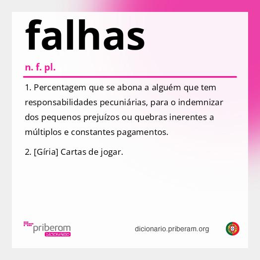 Significado de falhas